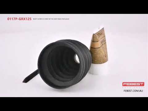 More information about "Video: 0117P-GRX125 BOOT OUTER CV JOINT KIT PVC 85X118X25 FOR LEXUS"