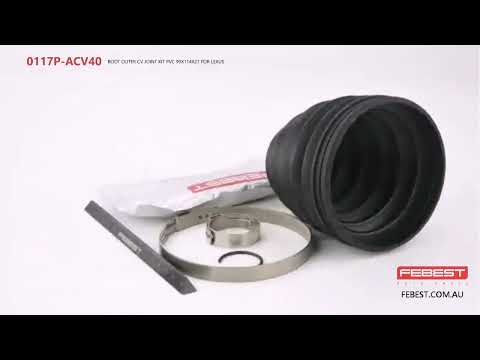 More information about "Video: 0117P-ACV40 BOOT OUTER CV JOINT KIT PVC 90X114X27 FOR LEXUS"