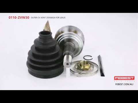 More information about "Video: 0110-ZVW30 OUTER CV JOINT 25X56X26 FOR LEXUS"