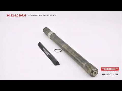More information about "Video: 0112-LC80RH AXLE HALF SHAFT RIGHT 30X453X24 FOR LEXUS"