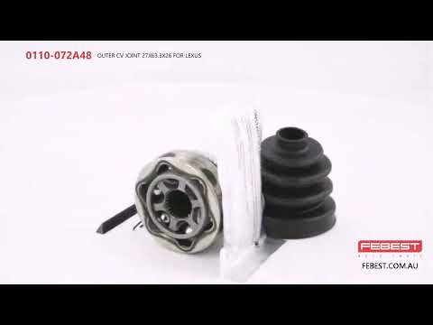 More information about "Video: 0110-072A48 OUTER CV JOINT 27X63.3X26 FOR LEXUS"